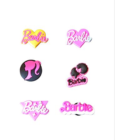 Barbie'nin Büyülü Dünyası Terliklerinizle Hayat Buluyor Barbie Temalı 6 Adet Terlik Süsü