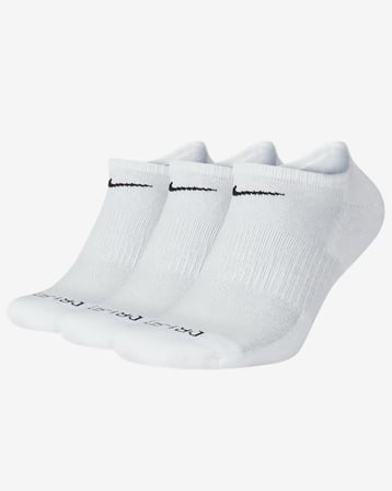 Nike Everyday Plus Cushion SX6889-100 Antrenman No-Show Çorapları (3 Çift)
