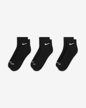 Nike Everyday Plus Destekli Antrenman Bilek Çorapları (3 Çift) Siyah SX6890-010
