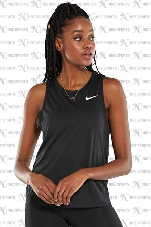 Nike Dri-Fit Miler Tank Siyah Kadın Spor Atleti 