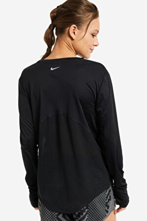 Nike Dri-Fit Pacer Uzun Kollu Siyah Kadın Koşu Üstü