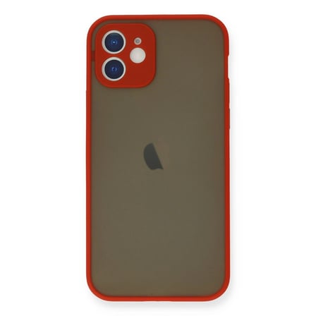 Apple İphone 12 Mini Kılıf Montreal Silikon Kapak - Kırmızı
