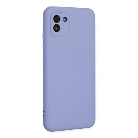Samsung Galaxy A03 Kılıf Nano İçi Kadife Silikon - Lila