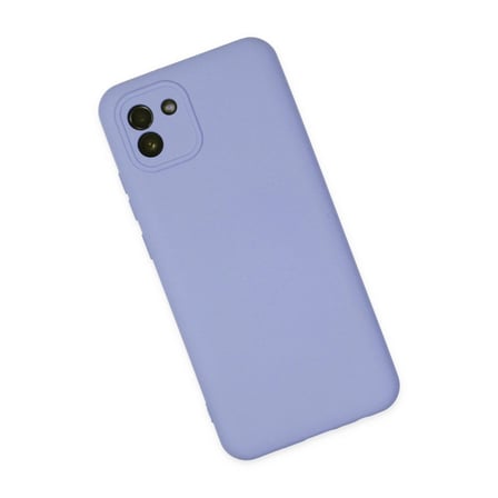 Samsung Galaxy A03 Kılıf Nano İçi Kadife Silikon - Lila