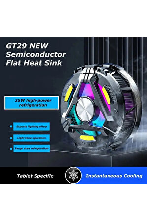 Airstorr iPad Ve tüm Tabletlere Uyumlu Profesyonel Kablolu Tablet Soğutucu Gamer Oyuncu Radyatör Fan GT29