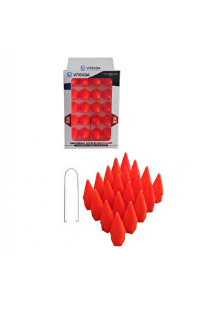 Viteksa Bijon Kapağı Sivri 19mm Turuncu 20li Set