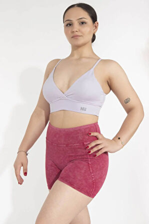 Kadın Dikişli Dekolteli Sporcu Sütyeni - Hızlı Kuruyan,Yoga Bra,Toparlayıcı Bra,Antreman Bra