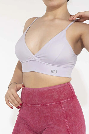 Kadın Dikişli Dekolteli Sporcu Sütyeni - Hızlı Kuruyan,Yoga Bra,Toparlayıcı Bra,Antreman Bra