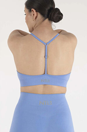 NTB İp Askılı V Yaka Sporcu Sütyeni, Fitness, Yoga, Pilates, Koşu, Antrenman