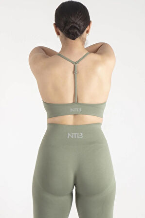 NTB İp Askılı V Yaka Sporcu Sütyeni, Fitness, Yoga, Pilates, Koşu, Antrenman