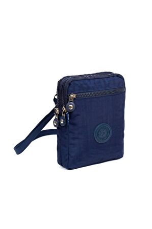 Unisex Kipling kumaş Çapraz Askılı Cüzdan&Telefonluk 1040-1 Lacivert