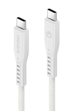 Flow 1.5M 240W Type-C to Type-C PD Hızlı Şarj Kablo - Beyaz
