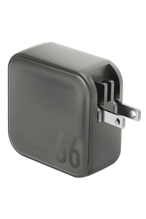 TravelWorld Universal GaN66 2 Adet 65W Type-C ve 1 Adet 36W USB 3.0 Hızlı Şarj Aleti - Koyu Gri