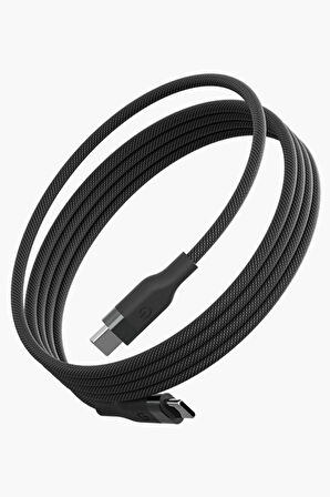 Helix 1.5M 100W Manyetik Katlanma Özellikli Type-C to Type-C PD Hızlı Şarj Kablo - Siyah