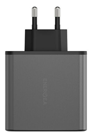 AmpCharge GaN100 2 Adet 100W Type-C ve 1 Adet 35W Type-C Çıkışlı Hızlı Şarj Aleti - Koyu Gri