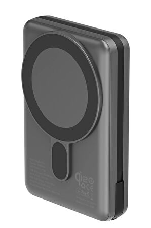MagPac Pro Plus 10.000 mAh  20W Type-C 20W Type-C Kablo ve 15W Kablosuz Şarj Hızlı Şarj Magsafe Powerbank