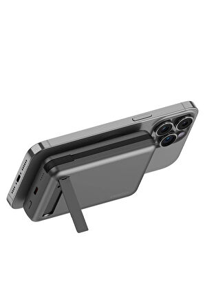 MagPac Pro Plus 10.000 mAh  20W Type-C 20W Type-C Kablo ve 15W Kablosuz Şarj Hızlı Şarj Magsafe Powerbank