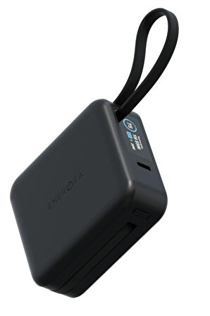 MagPac Mini Plus Dijital Göstergeli 10.000 mAh - 20W Type-C ve 15W Kablosuz PD Hızlı Şarj Magsafe Powerbank - Siyah