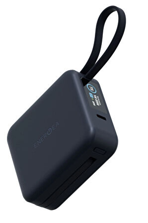 MagPac Mini Plus Dijital 10.000 mAh Type-C Telefon Saat Kablosuz Şarj Destekli Magsafe Powerbank - Lacivert