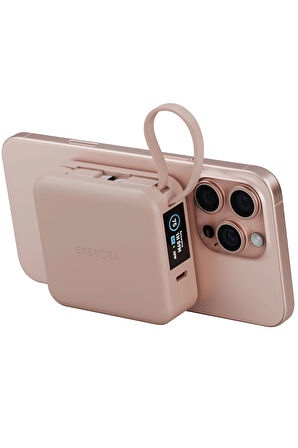 MagPac Mini Plus Dijital 10.000 mAh 20W Type-C 20W Type-C Kablo 15W Telefon Saat Kablosuz Şarj Magsafe Powerbank