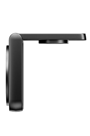 MagDuo 2in1 Katlanabilir 15W Telefon ve 2.5W Saat Masaüstü Hızlı Şarj Standı - Koyu Gri