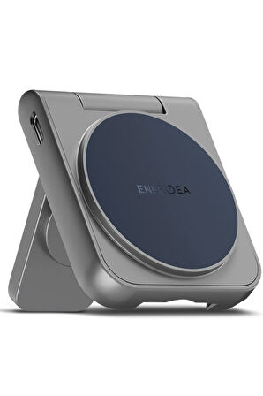 MagDuo 2in1 Katlanabilir 15W Telefon ve 2.5W Saat Masaüstü Hızlı Şarj Standı - Lacivert