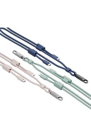 Energea Lasso 240W 1.5M Lanyard Tasarımlı USB-C to USB-C Şarj Kablosu - Siyah
