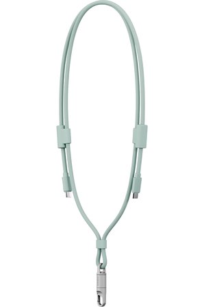 Energea Lasso 240W 1.5M Lanyard Tasarımlı USB-C to USB-C Şarj Kablosu - Yeşil
