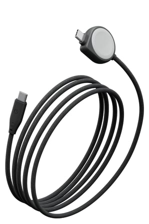 Energea Flow Duo Watch 2in1 1.5M 60W Type-C to Type-C ve Watch PD Hızlı Şarj Kablo - Siyah