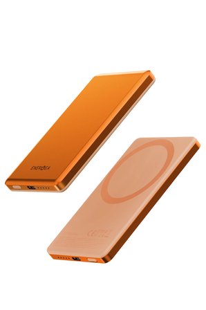 Energea AluPac Mini 5K 5.000 mAh 20W Type-C ve 15W Kablosuz Şarj Çıkışlı PD Hızlı Şarj Magsafe Powerbank - Turuncu