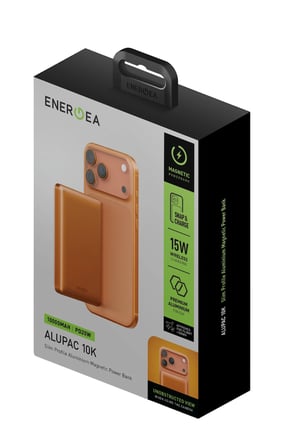 Energea AluPac 10K 10.000 mAh 20W Type-C ve 15W Kablosuz Şarj Çıkışlı PD Hızlı Şarj Magsafe Powerbank
