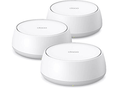 TP-LINK Deco BE25(3-pack), BE3600 Mbps, 2×2.5Gbps Portlar, 150 Cihaz, Dual-Band Wi-Fi 7 Mesh Sistemi