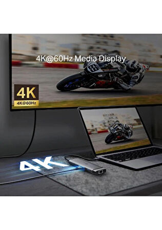 TP-LINK UH9120C USB TYPE-C DOCKING STATION 9 PORT USB-C PD + USB C + USB 3.0 X3 + KART OKUYUCU