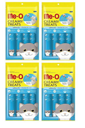 Me-O Creamytreats Tavuklu Ve Ciğerli Sıvı Kedi Ödülü Maması 60 Gr*4 Adet
