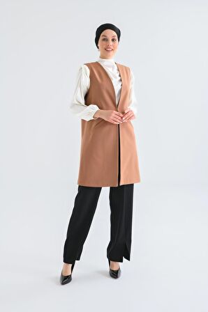 Kamel Agraf Kapama Cepli Rahat Kesim Yelek