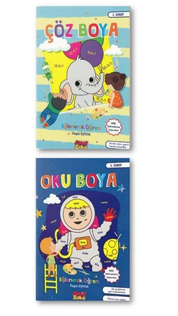 1.sınıflar İçin Oku Boya-Çöz Boya 2 Kitap