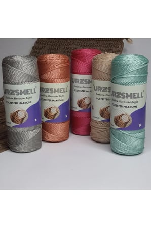 Polyester Makrome 100gr, 140mt, 3 No. Supla, Çanta Ve Aksesuar Ipliği 017 Krem