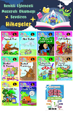 1.Sınıf Oku Anla Yorumla - Renkli Eğlenceli Maceralı Okumayı Sevdiren Hikaye Seti 16 (32 Sayfa)
