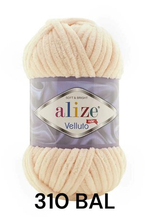 Velluto Kadife El Örgü Ipliği Hırka, Patik,Atkı Örgü Ipliği (Tekli) 100gr. 68 mt. 310BAL
