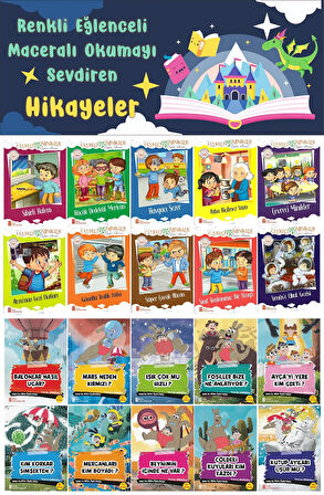 3.Sınıf Renkli Eğlenceli Maceralı Okumayı Sevdiren Hikayeler (20 Kitap)