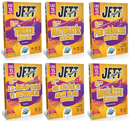 8.Sınıf LGS Jett 15 Deneme Seti - 2025 LGS Genel Deneme 10 Yayın 10 Deneme-Çözümlü Çıkmış Sorular