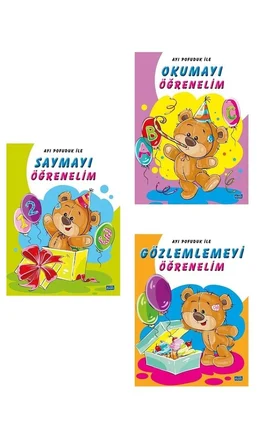Ayı Pofuduk İle Gözlemlemeyi-okumayı-saymayı Öğrenelim 3 Kitap