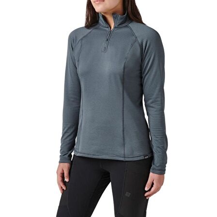 5.11 STRATOS 1/4 ZIP TURBULENCE GRI Kadın SHIRT