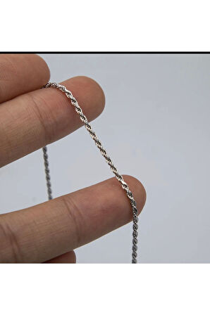 Paslanmaz Çelik Burgu 2mm Erkek Kolye Zincir
