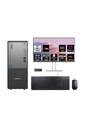ThinkCentre Neo 50T G5 i7 14700 32GB 1TB SSD RX550/4GB W11H Masaüstü Bilgisayar + 23.8"