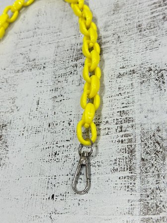 Akrilik Zincir Çanta Sapı Sarı 50 cm 1 Adet