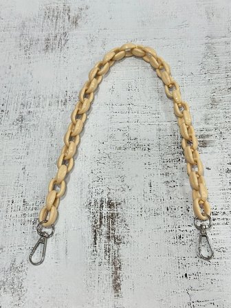 Akrilik Zincir Çanta Sapı Bej 50 cm 1 Adet