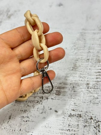 Akrilik Zincir Çanta Sapı Bej 50 cm 1 Adet