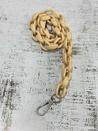 Akrilik Zincir Çanta Sapı Bej 50 cm 1 Adet