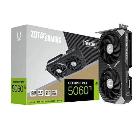 ZOTAC GeForce RTX 5060 TI GAMING TWIN EDGE 16GB GDDR7 128Bit DLSS 4 Ekran Kartı